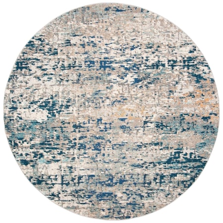 Safavieh 10 x 10 ft. Madison 400 Contemporary Round Rug; Grey & Blue MAD460K-10R